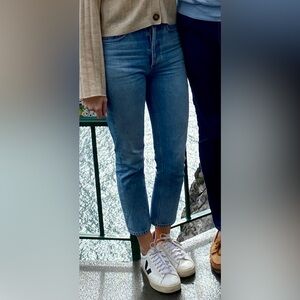 AGOLDE Riley High Rise Straight Crop Jeans